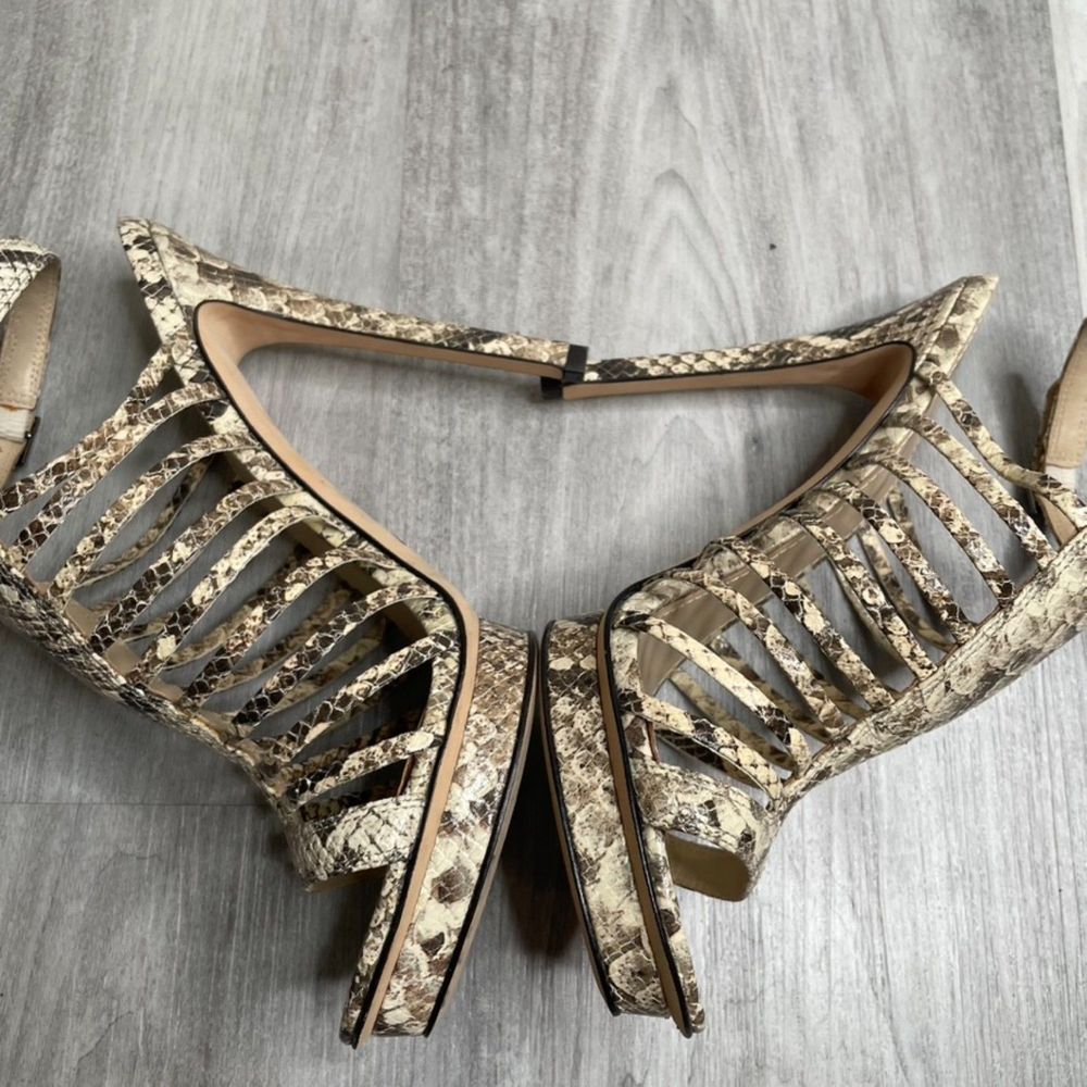 Brian Atwood Python Platform Sandals - image 2